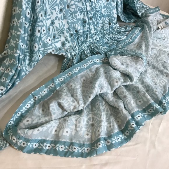 OMIKA NEW? Anthropolgie Harper Boho Hippie Style Deep V Neck Mini Dress or Tunic - Picture 9 of 15